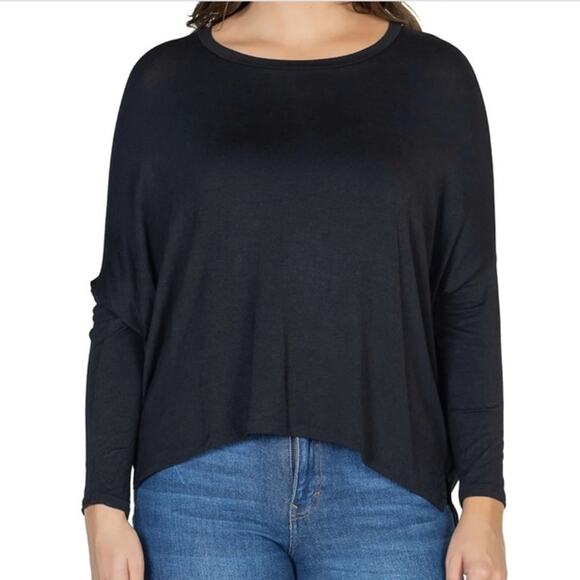 Zara Wool Sweater Oversized Fit Dolman Sleeves Black SZ M Lightweight Effortless - Picture 2 of 10